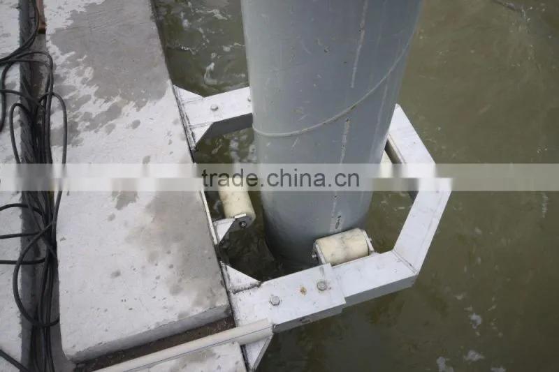 Floating dock used pile guides device