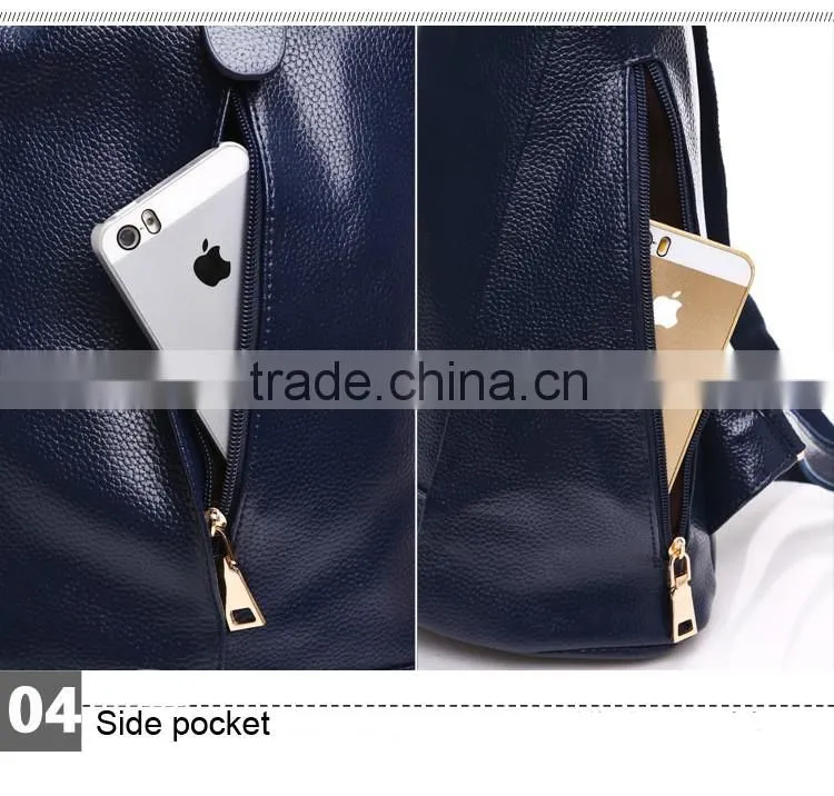 China suppliers wholesale custom leather backpack bags for ladies