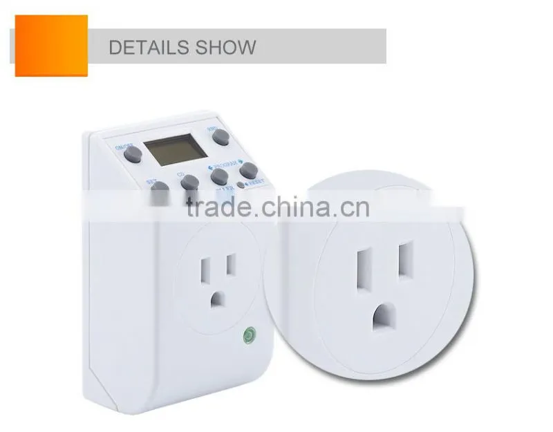 Digital electronic timer switch socket plug