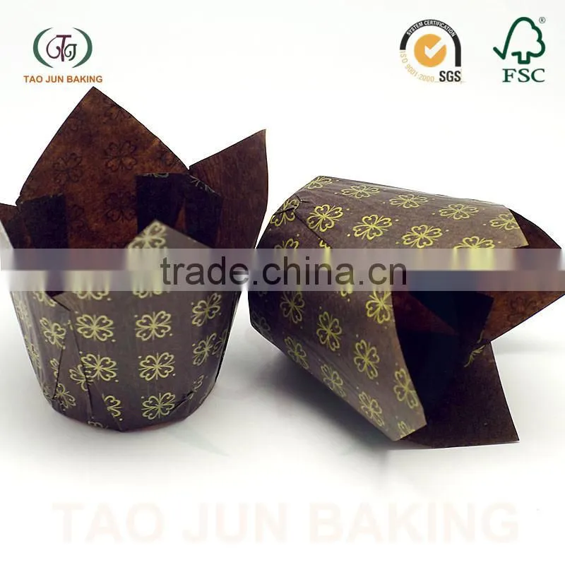 grease proof paper cake baking cups cupcake liners flower shape pretty muffin cups
