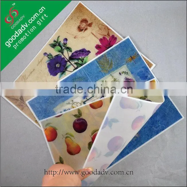 2015 Eco-friendly lemon pp plastic table mat