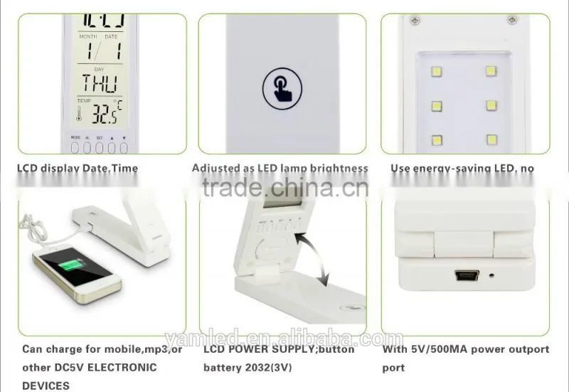 Aluminum flashless led manicure table lamp Energy Saving