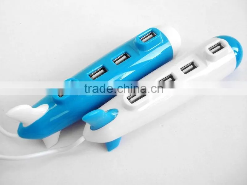 Submarine Shape USB 2.0 Hub Mini Portable Hub 4-Port Hub