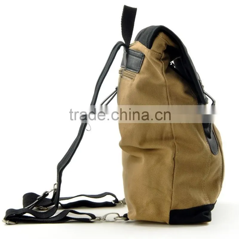 Factory OEM canvas travel sport shoulder bag with ladle cover
