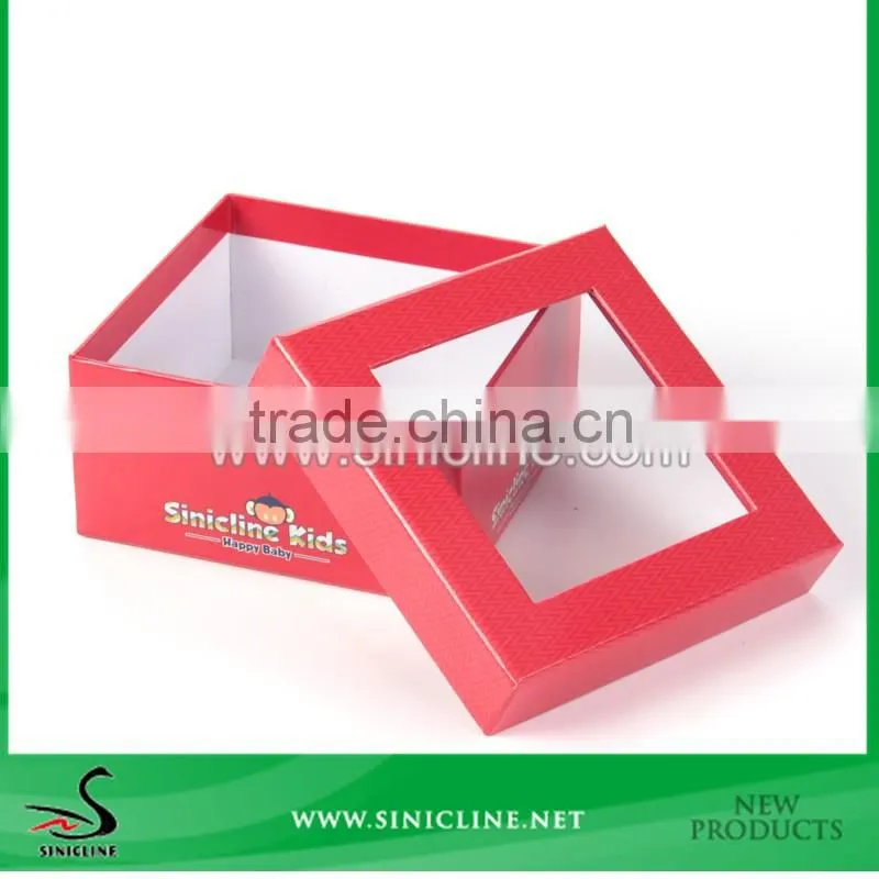 Sinicline Factory Package Kids Clothing Box With PVC Window