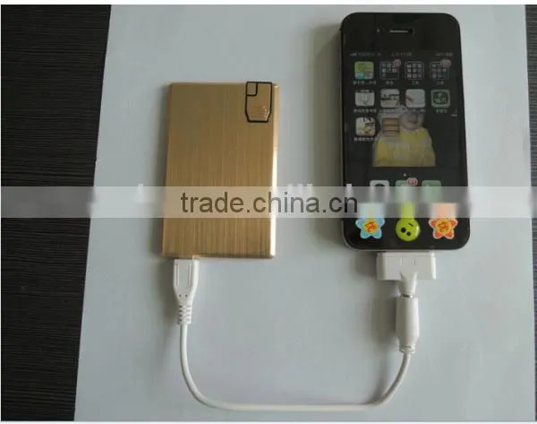 most thin credit card power bank with USB flash