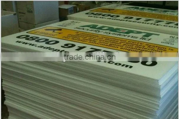 pp coroplast signs/cheaper price waterproof material plastic sheet