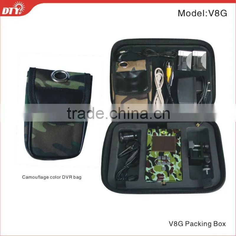 mini portable dvr with monitor, dvr with built-in lcd monitor,V8G