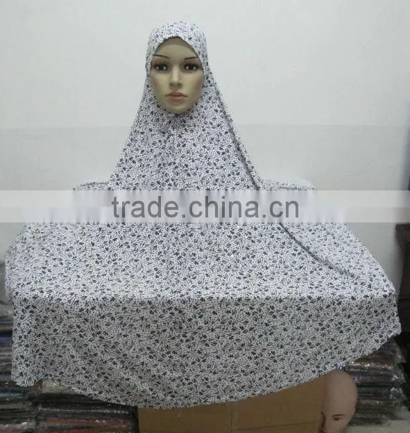 H161 latest big size print hijab,khimiar