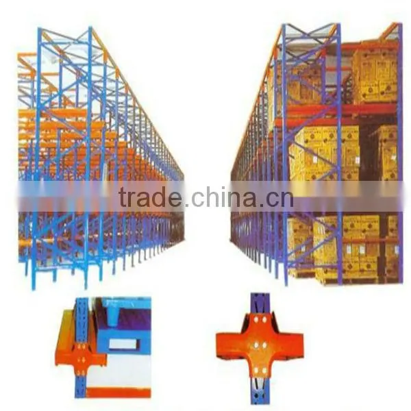 Adjustable industrial shelving racks - last-in-first-out rule drive-in racking