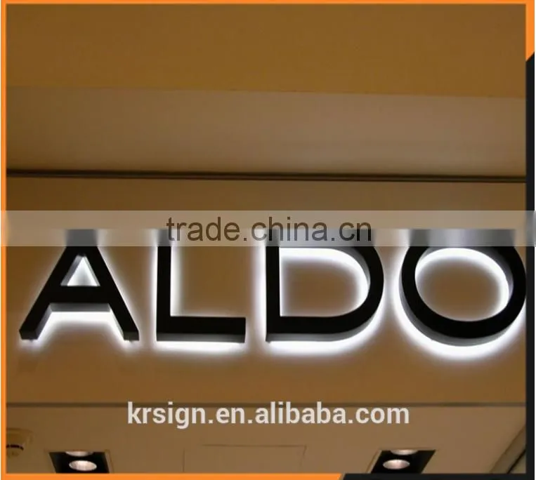 stainless steel backlit letter sign , acrylic LED sign , mirror polished customized waterproof 3D