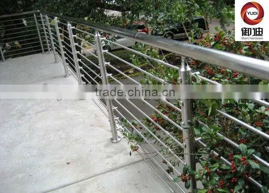 SUS304/316 terrace or deck stainless steel cable handrail