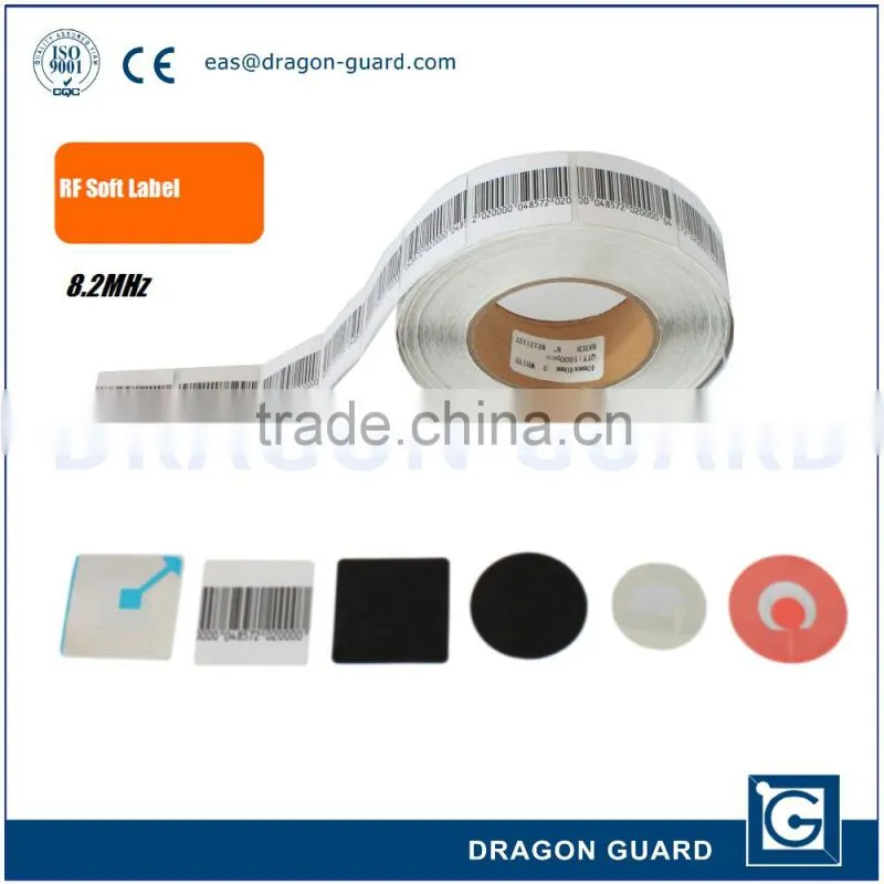 Dragon Guard EAS Anti-Theft R40 Barcode/White/Black/Transparent Round RF EAS Security Label