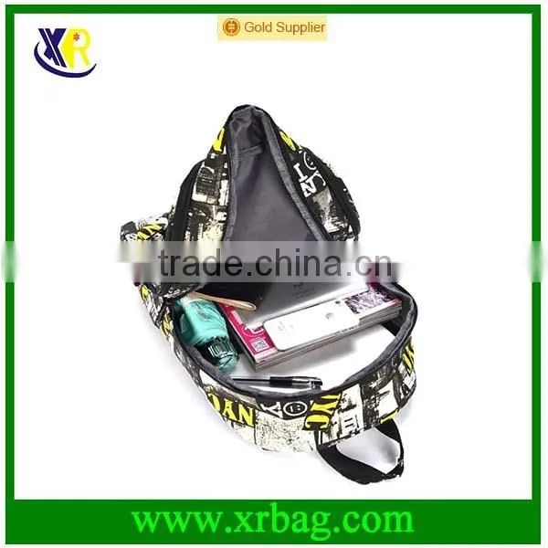 2015 full print canvas school bag backpack for girls