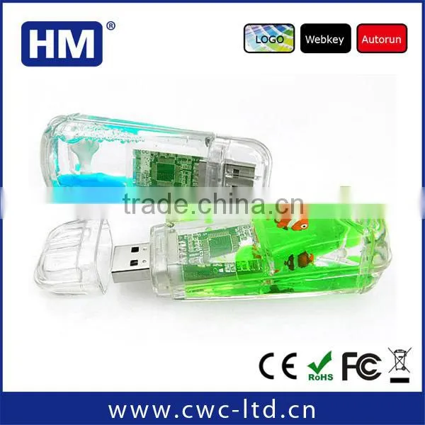wholesale usb flash drives for promotional plastic case usb flash drive with liquid