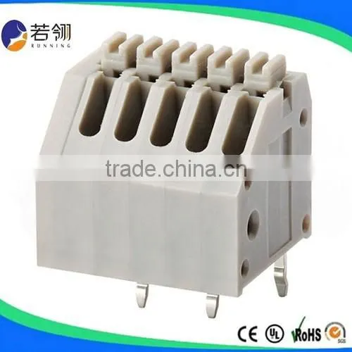 PCB Spring Terminal Block Pitch:5.0/5.08/7.5/7.62mm offered