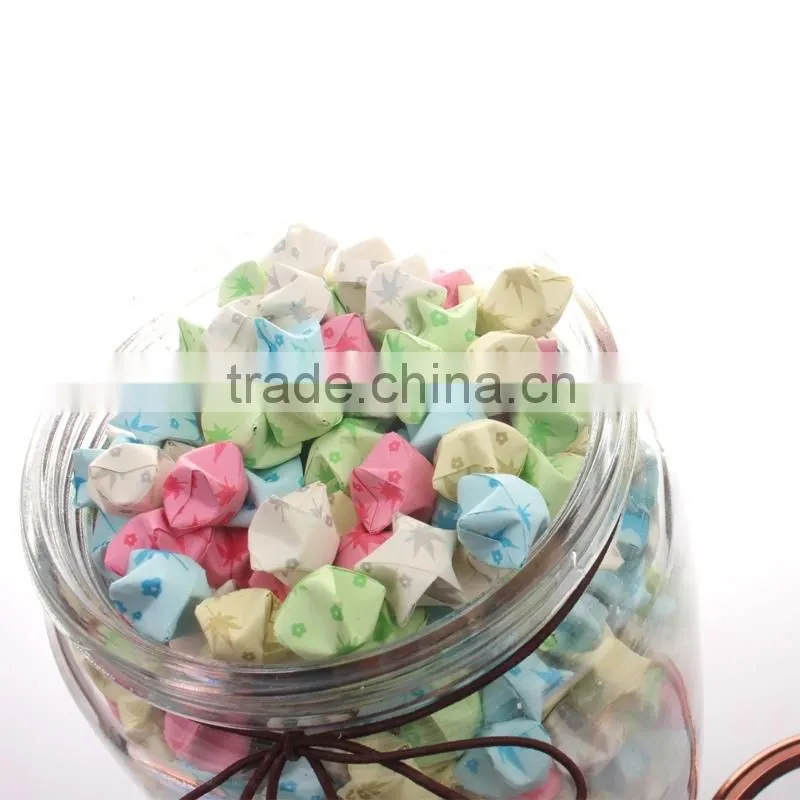 Luminous Lucky Star Paper Heart Paper Origami Museum Wishing Star Paper Birthday Gift Stripes White Five-pointed Star