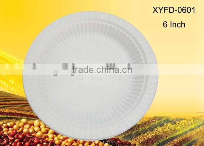 Biodegradable disposable plastic 6 inch candy plates,made from corn starch