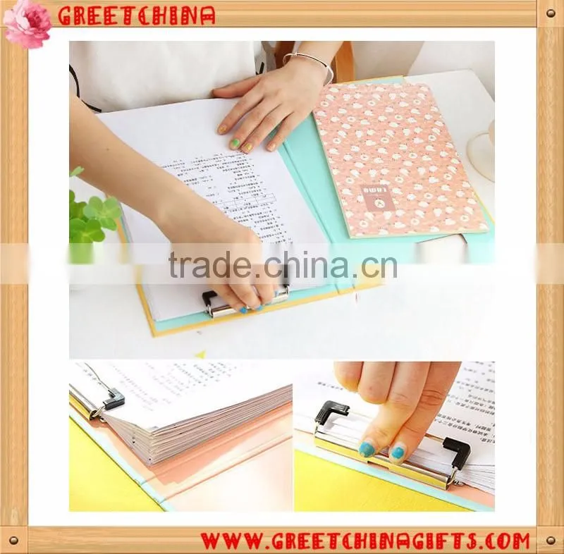 Fresh Style Korea Stationery Cute Animal Shadow Design A4 Clip File Portfolio File Folder