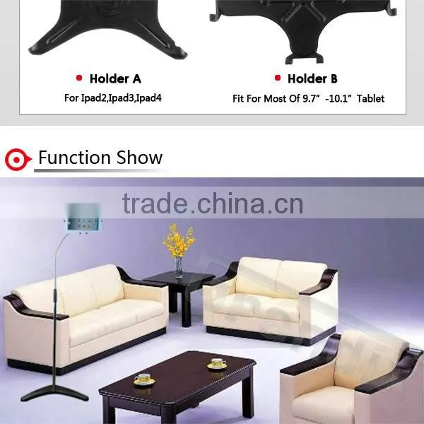Universal flexible bedroom tablet floor stand