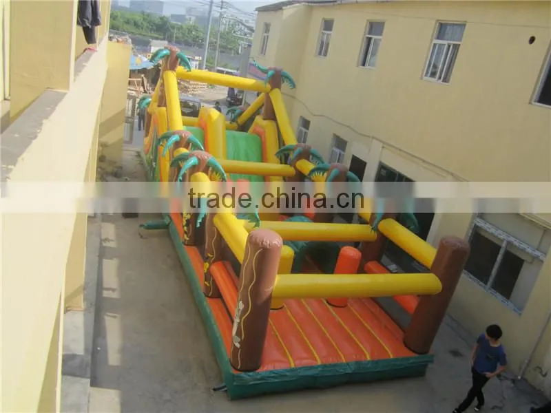 Plam Jungle boot camp inflatable obstacle course