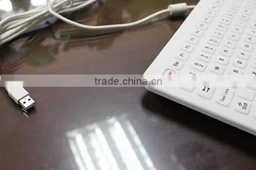IP68 Industrial silicone keyboard/Medical Keyboards/waterproof keyboards with touchpad