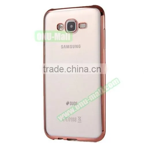 Wholesale Electroplating Soft TPU Cover Case for Galaxy A7, Anti-skidding Back Cover for Samsung A7