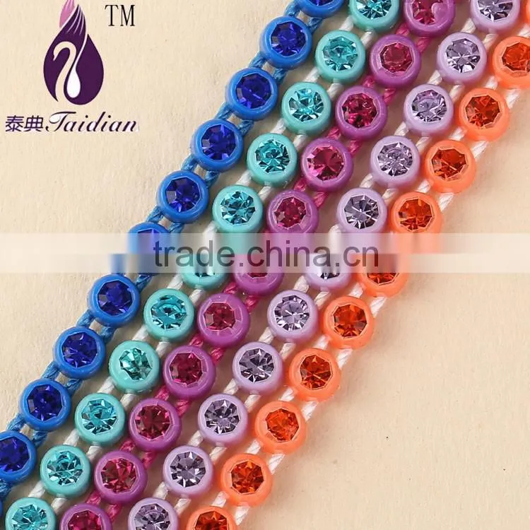 3mm rhinestone trim Plastic For Wedding Dress