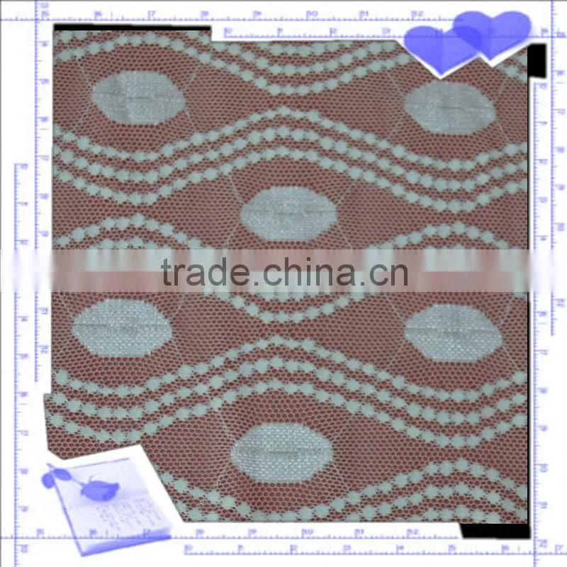 75% Nylon with 25% Spandex dot lace fabric for wedding headdress