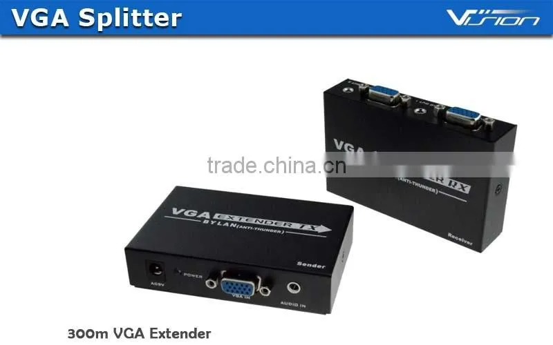 Vision newest 300m VGA extender over single CAT 5e/6 Cable