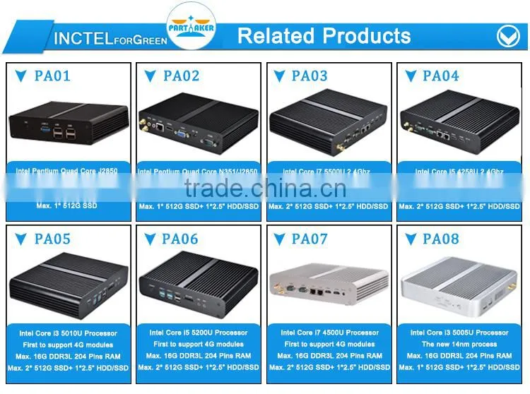 Top Quality Wholesale 1*Mini PCIE Msata SSD+1* 2.5" HDD/SSD Minicomputer Htpc 1080P