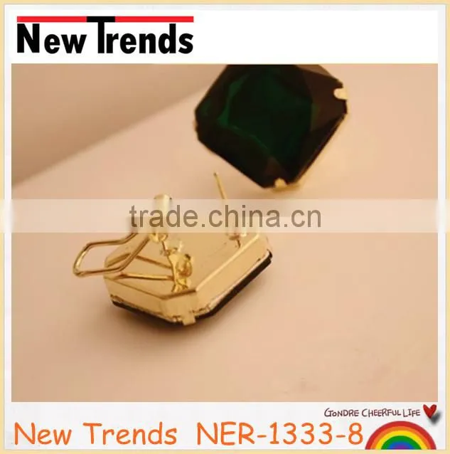 Fashion imitation jewelry crystal fashion square earring