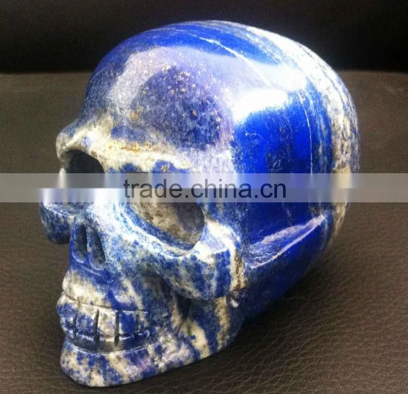 Gemstone Hand Carving Lapis Lazuli Skull for Sale
