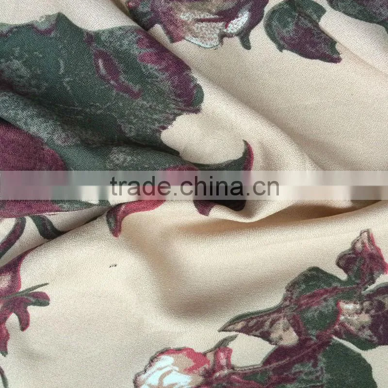 china apparel fabric mill 100% printed rayon dobby fabric