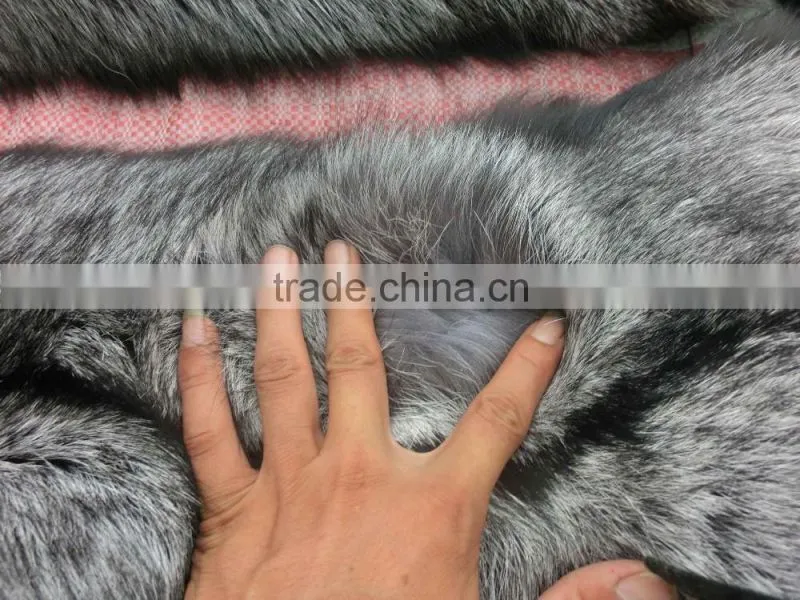 Top quality Natural Color fox fur Silver Fox Fur Skin