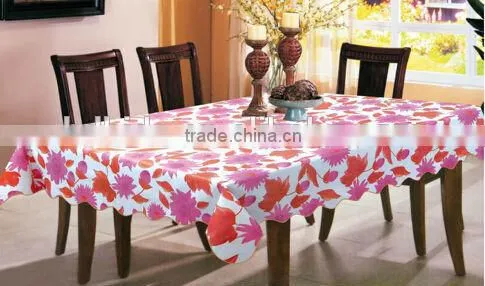 durable vinyl and thick table cloth with flannel backing