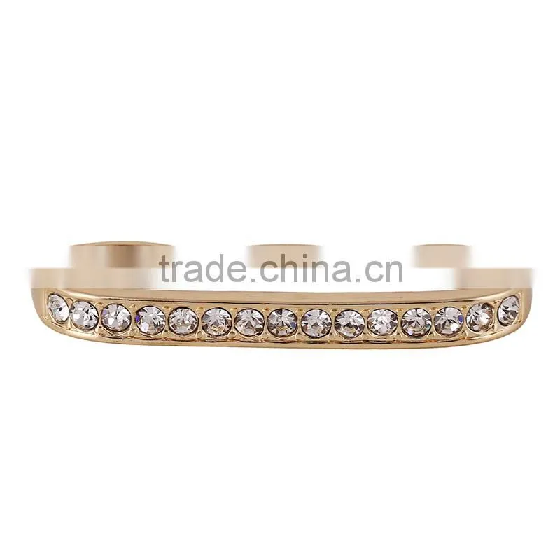 Factory Wholesale Gold jewelry Rhinestone Midi Ring Set
