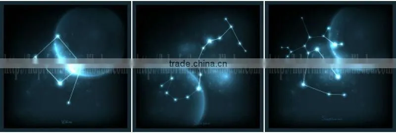 constellation led light canvas art for wall decoration
