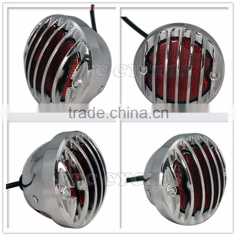 Grilled Chrome Classic Vintage Taillight for Harley Street Fighter
