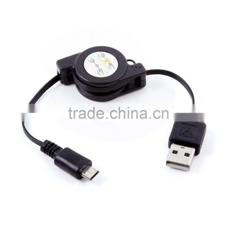 New Retractable Micro USB 2.0 Data Syn Transfer Charging Charger Cables