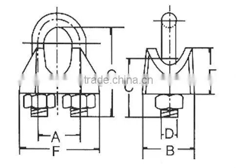 Galv. Malleable Wire Rope Clip Type B