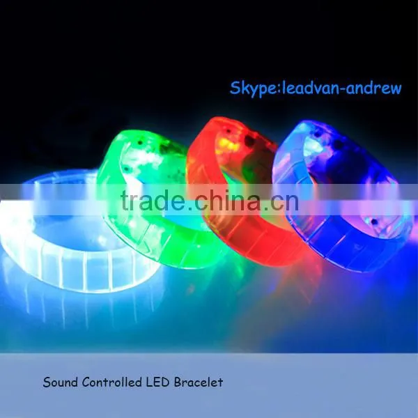 Wholesale Party/Star Live Concert Supplies Led Bracelet ,Led Sound Control Bracelet/Bangle/Wristband
