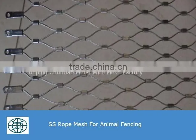 stainless steel wire rope mesh netting for zoo fence