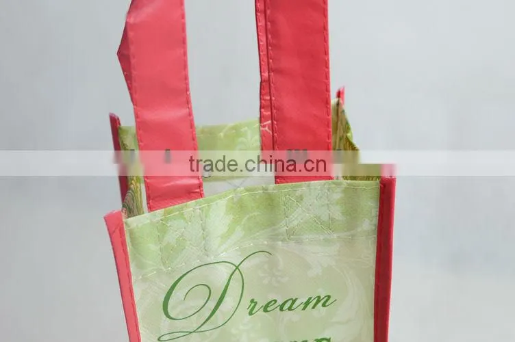 Lead Free Non Woven 6 Pack Bottle Bag