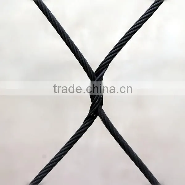 Stainless steel woven wire rope mesh for animal enclosure