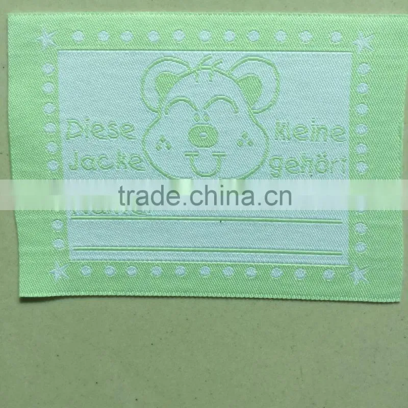 factory direct woven labels sew on type main label for clothing garment wash care labels