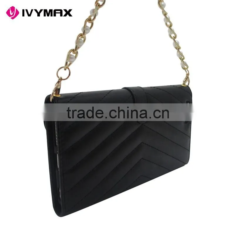 Lady style diamond bling leather wallet case for iphone 6, for iphone 6 case