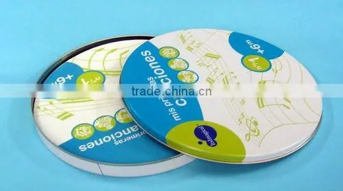 Round CD/DVD tin box