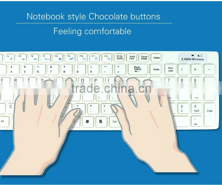 Newest laptop wireless keyboard mouse combo 2.4g chocolate keyboard VMT-02