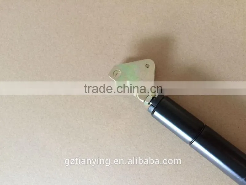 Lockable gas spring with special connector fitting gas struts